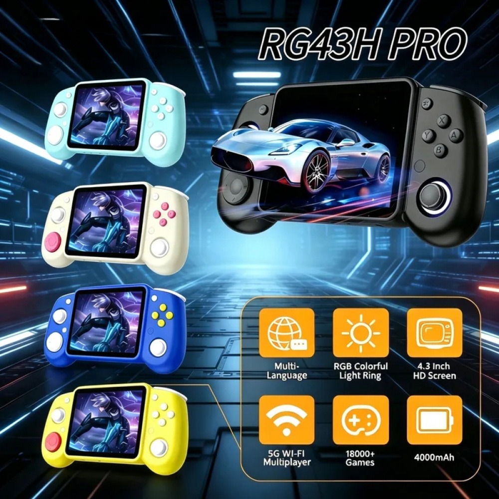 Q21 Gaming Console - Console de jeu portable rétro RG43H