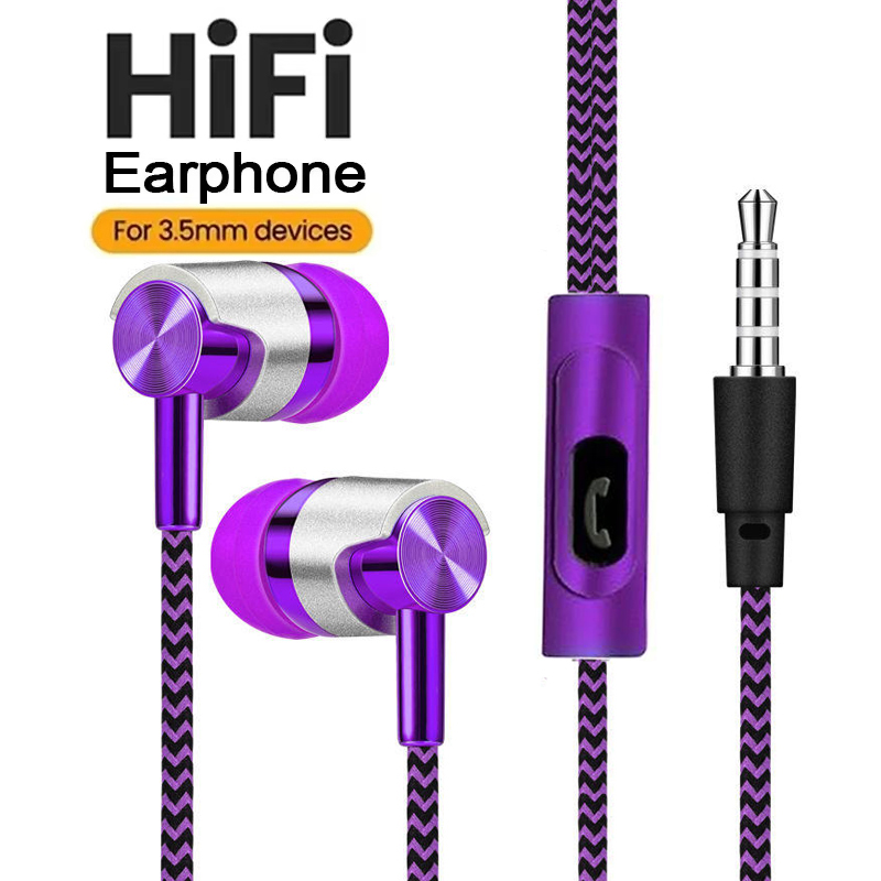 Gaming Headset Wired - Écouteurs filaires 3,5 mm avec microphone