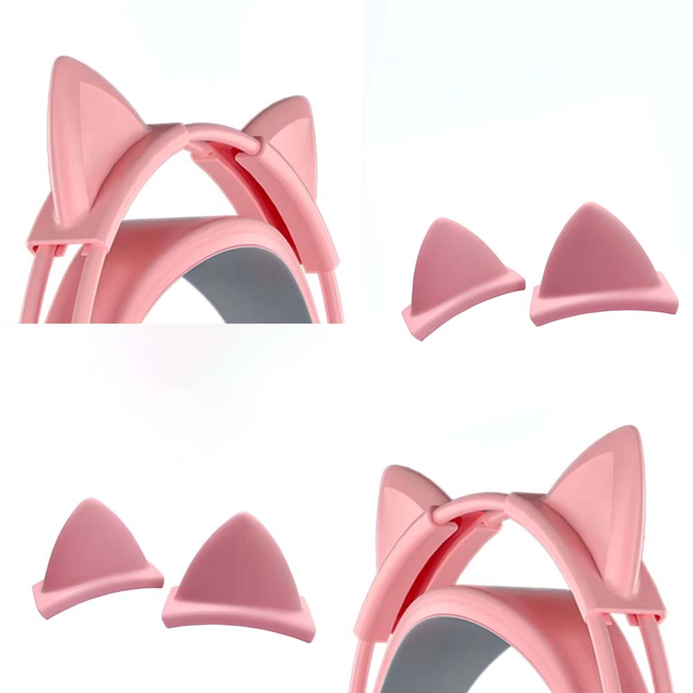 Gaming Headset Wired - Pendentif oreilles de chat en silicone
